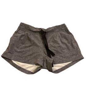 Lululemon athletica Gray Athletic Shorts with Black Drawstring